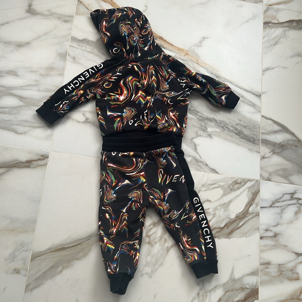 Authentic Givenchy logo set pants and hoodie